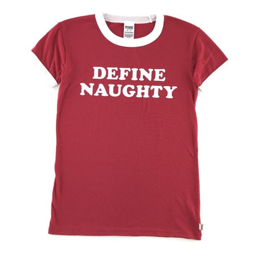 Victoria’s Secret Pink Christmas Ringer Tee